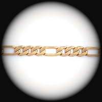 N-9b - 6mm Figaro Link Necklace