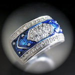 A-20817 ’Summer Enamel Collection’ Montana Royal Blue Ring