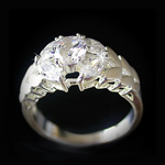 A-30326 - Created Diamond Solid Sterling Silver Ring