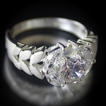 A-30326 - Created Diamond Solid Sterling Silver Ring