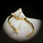 A-54303 1.66ct Marquise & Trillion Cut Created DIAMOND Ring