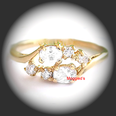 BSR-4- April Created Diamond Birthstone Ladies Ring