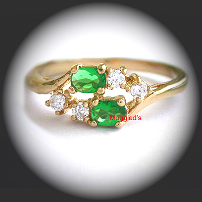 BSR-5- May Emerald Birthstone Ladies Ring