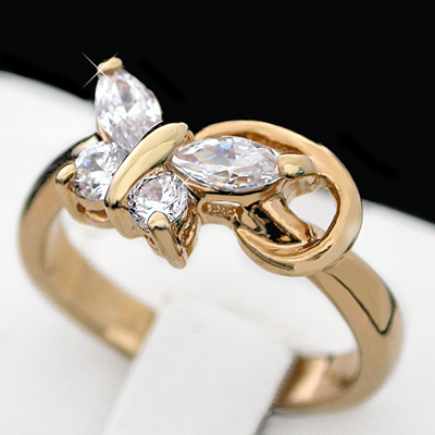 LR-147 Butterfly Created Diamond Ring