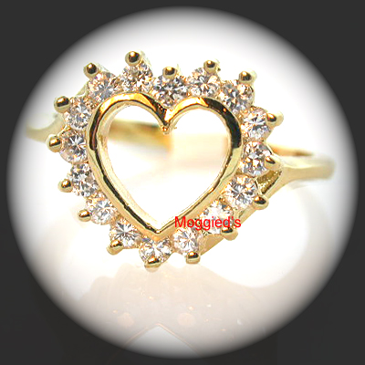 LR-22 - Open Heart Created Diamond Ring