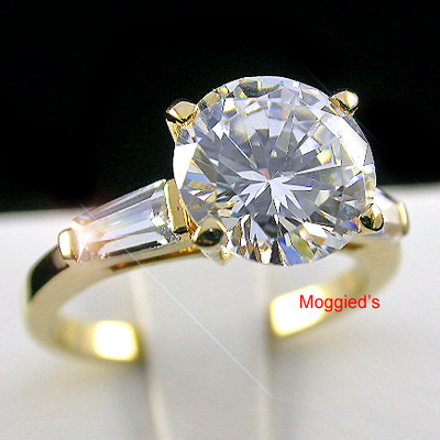 LR-23 - 9mm Solitaire Created Diamond Ring