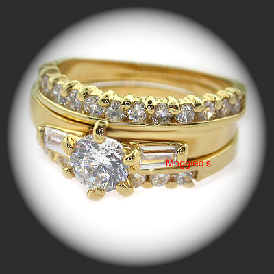 LR-88 - 3 Piece Bridal Wedding Ring Set