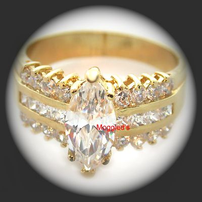 LR-89 - Marquise Cut Created Diamond Ring