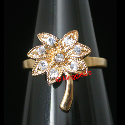 TR-31 - Swarovski Crystal Flower Toe Ring