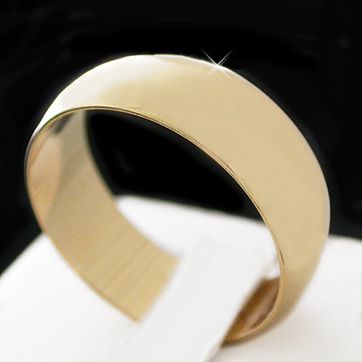 WB-8 7mm Wide Wedding Band 14K Gold GL Ring