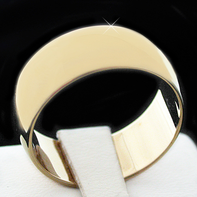 WB-9 9.5mm Wide Wedding Band 14K Gold GL Ring
