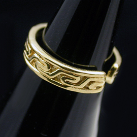 TR-11 GREEK KEY Design Gold Layered Toe Ring