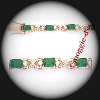 BSA-25 - May Emerald Birthstone Bracelet
