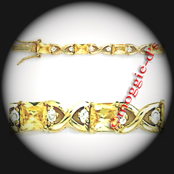 BSA-31 November Golden Topaz Birthstone Bracelet
