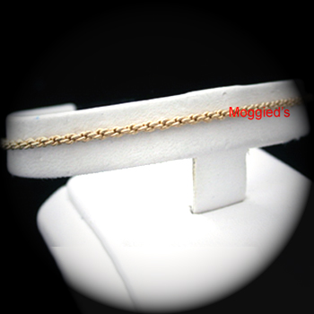 A-1 1.5mm Rope Link 24kt Gold Layered Anklet