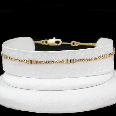 A-32f Fancy Curb Link Anklet