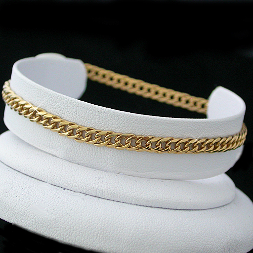 N-32d 4mm Double Curb Link Necklace