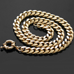 N-33d 7mm Curb Link Necklace with Bolt Ring Clasp