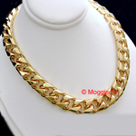 N-34a 9mm Square Curb Link Necklace