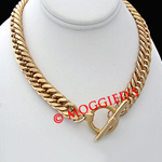 N-35a 8mm Double Curb Link FOB Necklace