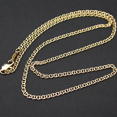 N-48b 3.5mm MARINER Link 14k Gold GL Necklace