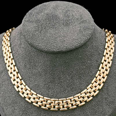 N-58c Panther Link Necklace