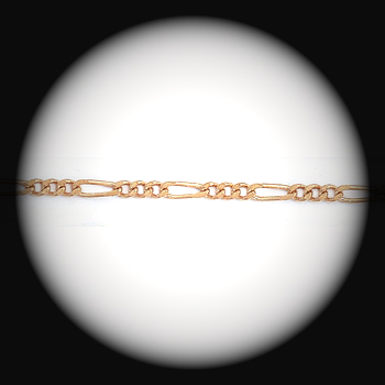 N-8b - 2.5mm Diamond Cut Figaro Link Necklace