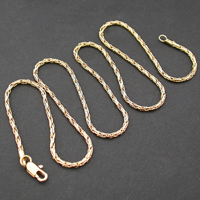 N-96a 1.5mm Round Wheat Link Necklace