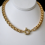 N-97c 7mm Round Wheat Link Necklace with Bolt Ring Clasp