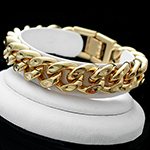 MNB-8 15mm Jumbo Diamond Cut Curb Link bracelet