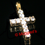 CZP-456 - .25ct Created Diamond Cross Pendant