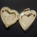 LKT-17 - Petite Heart 14k Gold Layered Engraved Opening Locket