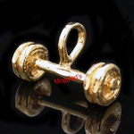 SP-56- 3D WEIGHT LIFTER BARBELL / DUMBBELL Charm Pendant