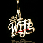 W-102- #1 WIFE Word Charm Pendant