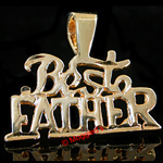 W-61- BEST FATHER Word Charm Pendant