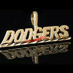 W-775- LA DODGERS MLB Word Charm Pendant