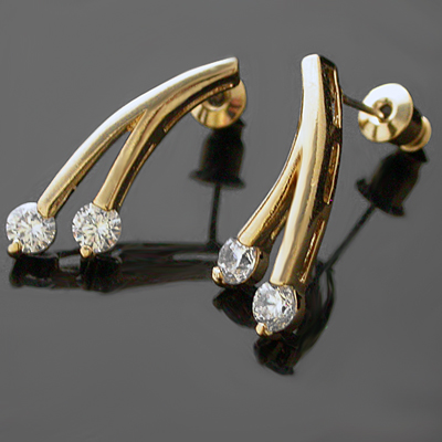 CZE-113 .72ct Created Diamond Earrings