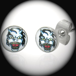LEB-006 - Men’s Devils Skull Stainless Steel Stud Earring