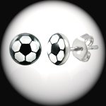 LEB-037 - Men’s FOOTBALL SOCCER Stainless Steel Stud Earring
