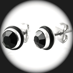 UEA-008 - Mens Created Diamond S/Steel Stud Earring