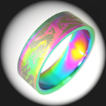 ERN-002 - Mens DRAGON RAINBOW Composition Stainless Steel Ring
