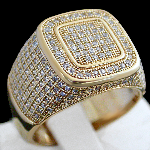 MN-119 Mens Pave Created Diamond Ring