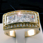 MN-49 - Mens 6.3ct Created Diamond Ring