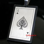 SS-112 - Ace of Spades Stainless Steel Pendant