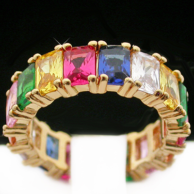 WB-60 LGBT Gay Pride Rainbow 14k GL wedding band ring