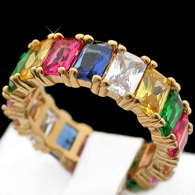 WB-60 LGBT Gay Pride Rainbow 14k GL wedding band ring