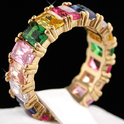 WB-60 LGBT Gay Pride Rainbow 14k GL wedding band ring