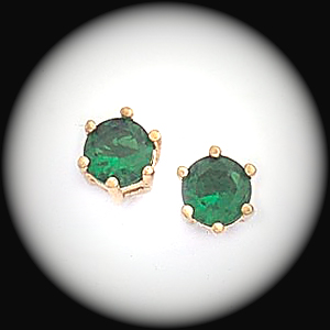 BSE-45- May Emerald Birthstone Stud Earrings