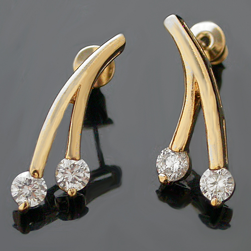 CZE-113 .72ct Created Diamond Earrings